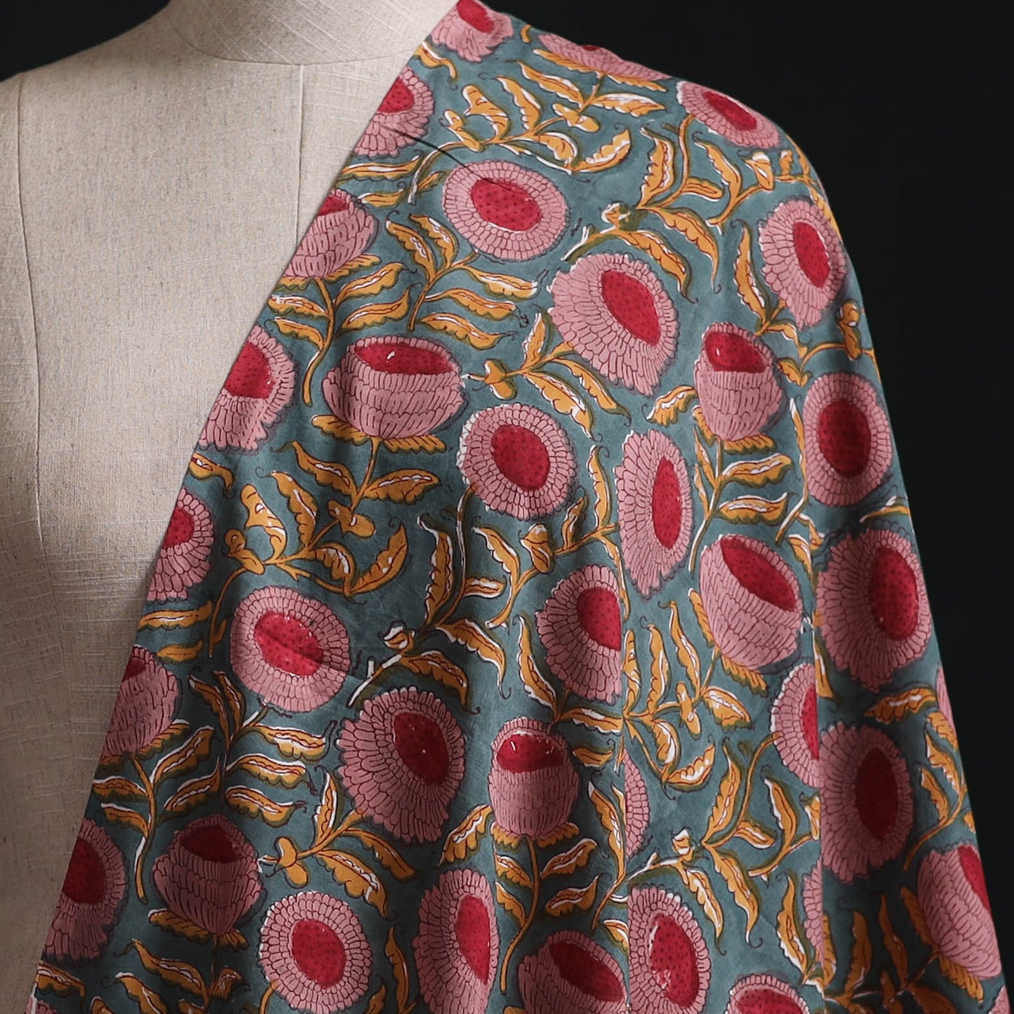 Sanganeri Hand Block Print Cotton Fabric 25