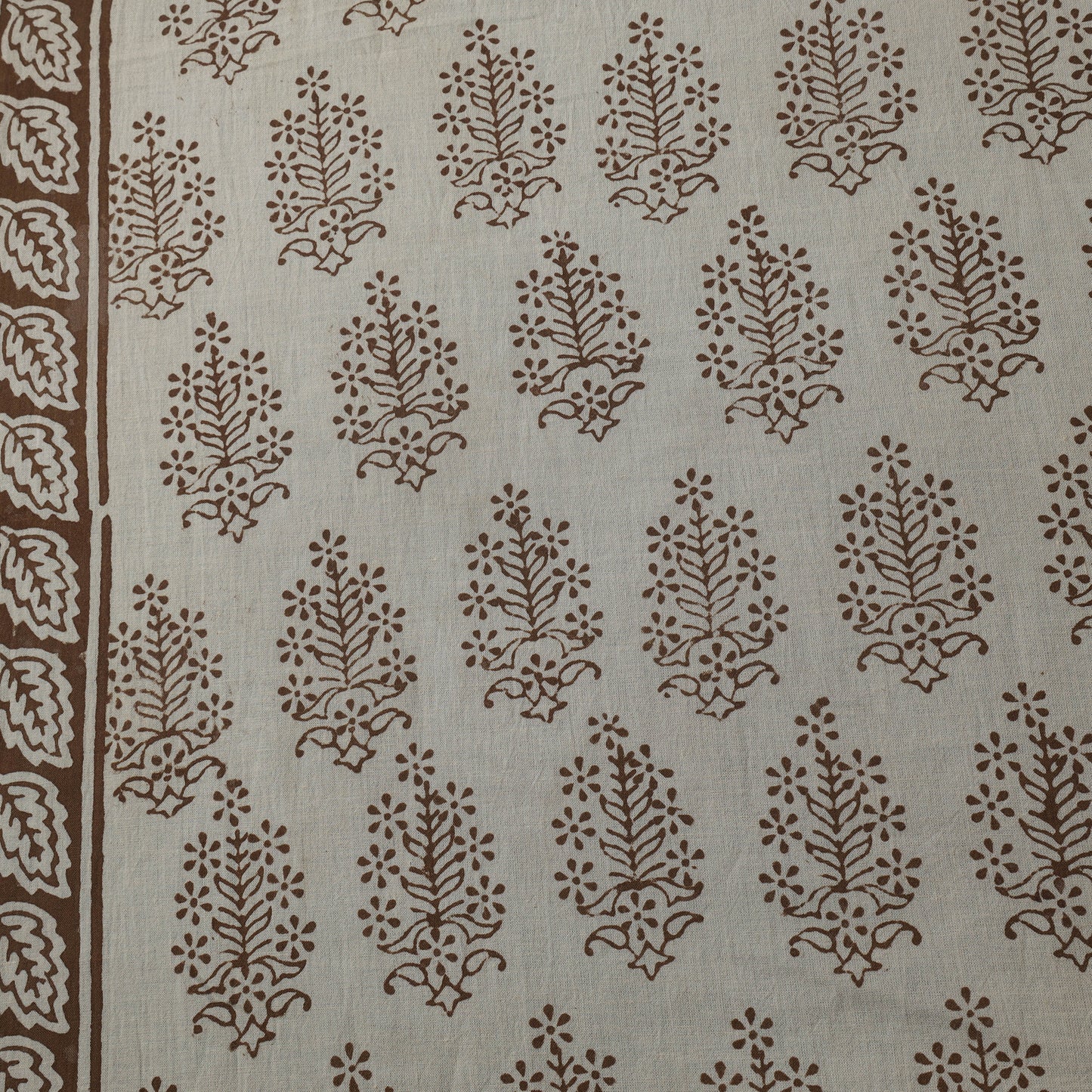 Beige - Bagh Hand Block Print Natural Dyed Cotton Fabric 14