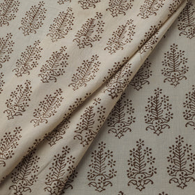 Beige - Bagh Hand Block Print Natural Dyed Cotton Fabric 14