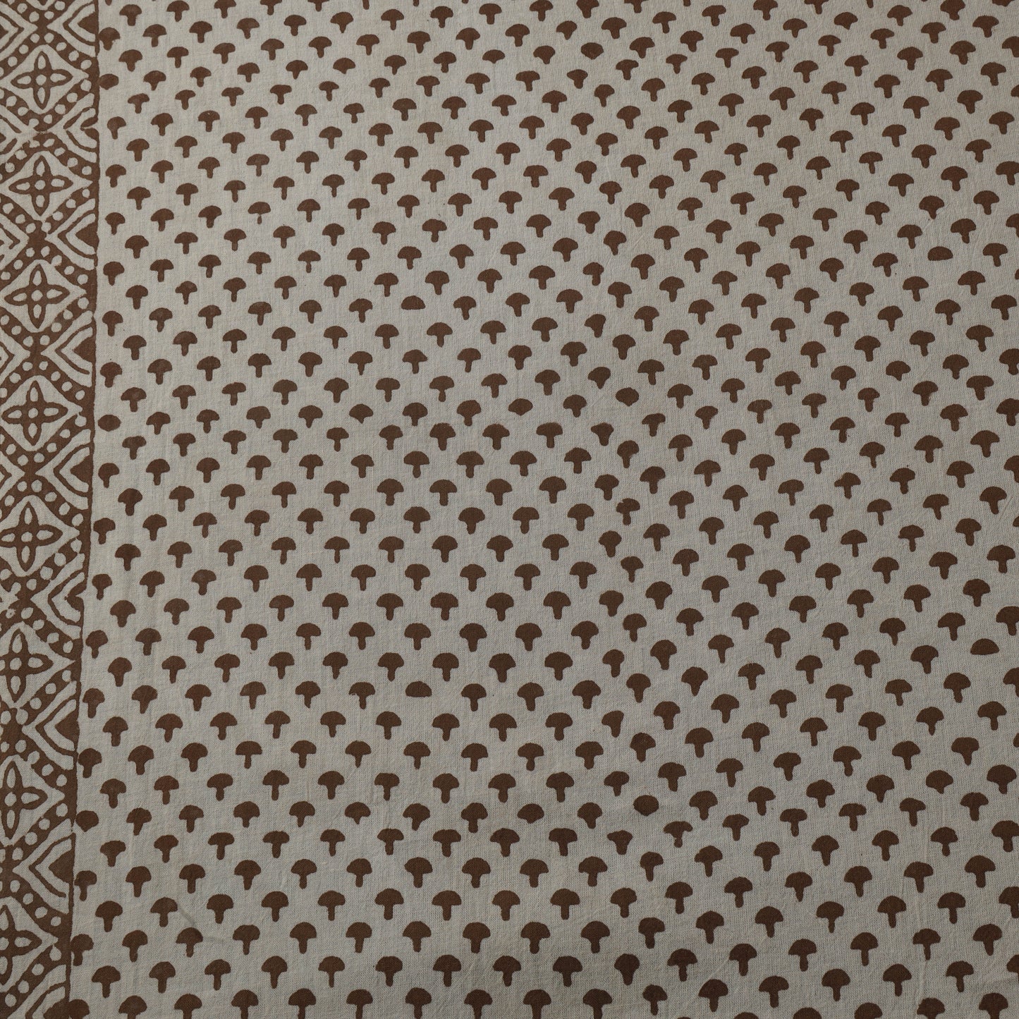 Beige - Bagh Hand Block Print Natural Dyed Cotton Fabric 15