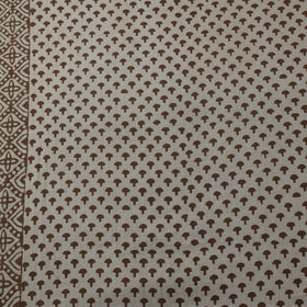 Beige - Bagh Hand Block Print Natural Dyed Cotton Fabric 15