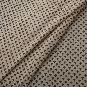 Beige - Bagh Hand Block Print Natural Dyed Cotton Fabric 15