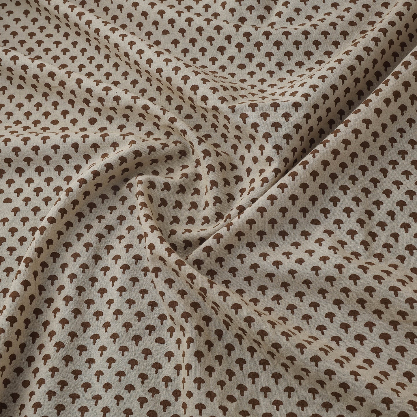 Beige - Bagh Hand Block Print Natural Dyed Cotton Fabric 15