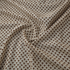 Beige - Bagh Hand Block Print Natural Dyed Cotton Fabric 15