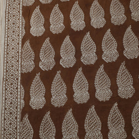 Brown - Bagh Hand Block Print Natural Dyed Cotton Fabric 16