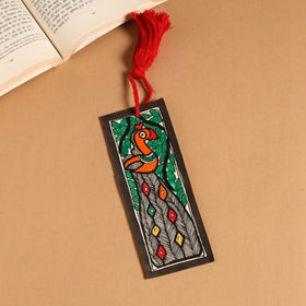 Madhubani handpainted bookmark with tassel 57 - handcrafted