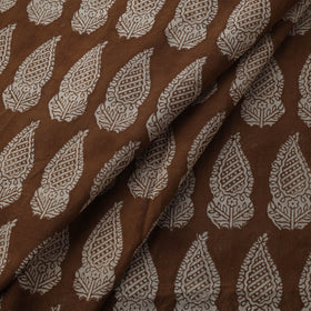 Brown - Bagh Hand Block Print Natural Dyed Cotton Fabric 16