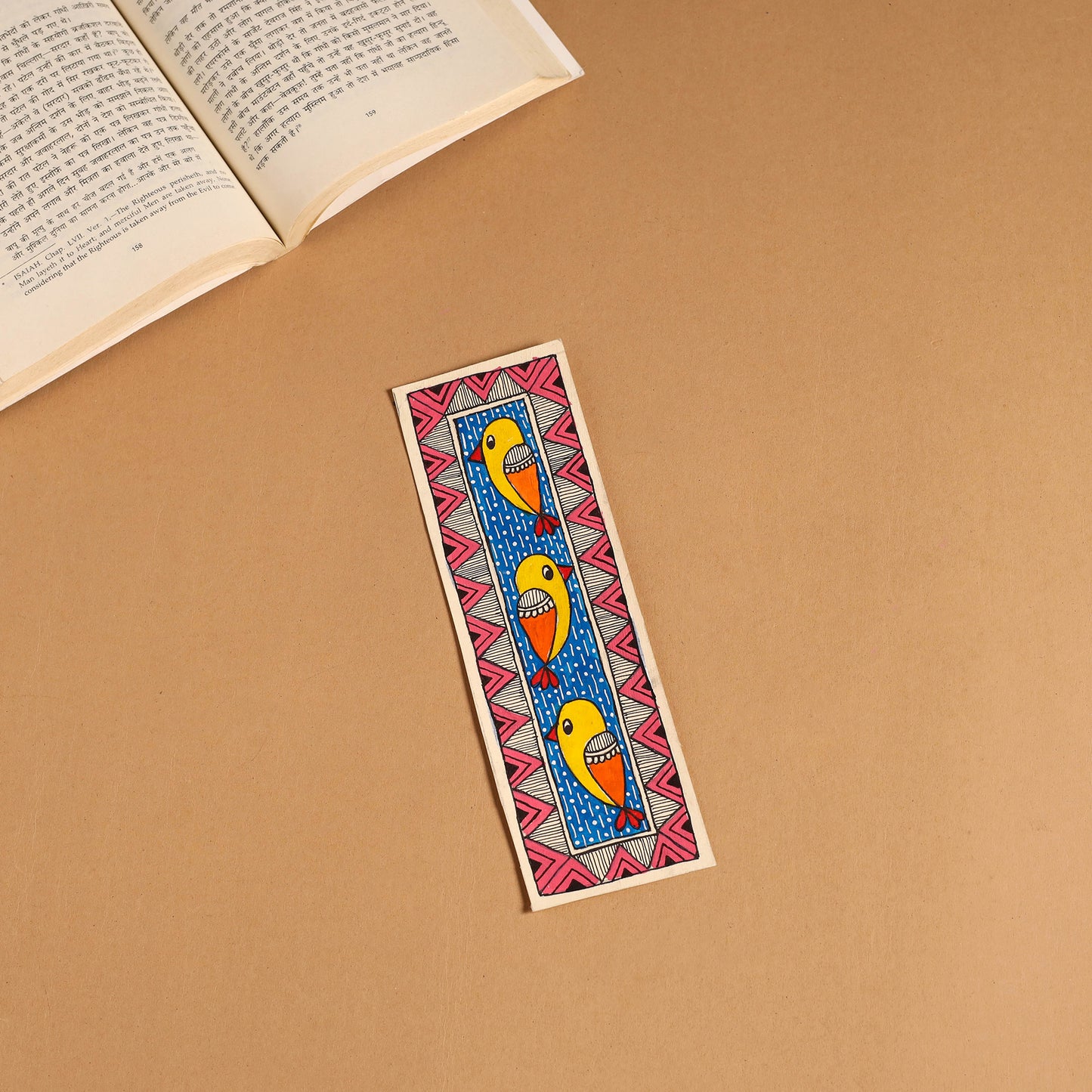 Madhubani handpainted bookmark 01 - handcrafted