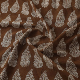 Brown - Bagh Hand Block Print Natural Dyed Cotton Fabric 16