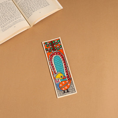Madhubani handpainted bookmark 03 - handcrafted