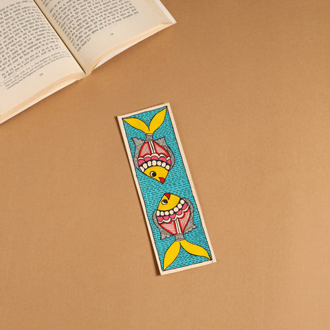 Madhubani handpainted bookmark 04 - handcrafted
