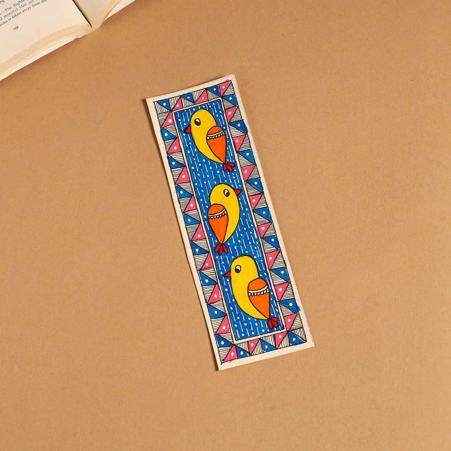 Madhubani handpainted bookmark 10 - handcrafted