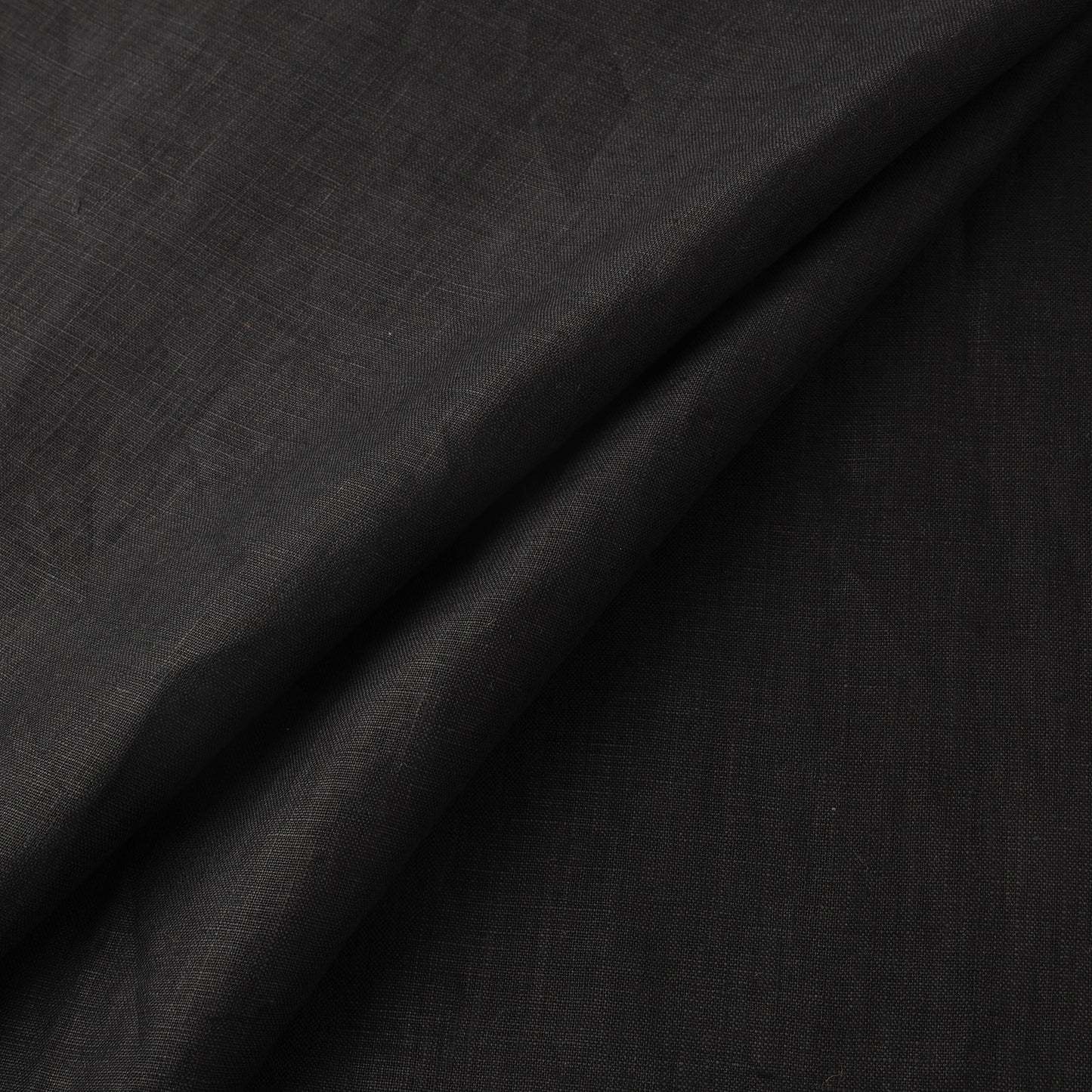 Black - Handloom Pure Linen Bhagalpuri Fabric 03