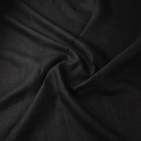 Black - Handloom Pure Linen Bhagalpuri Fabric 03