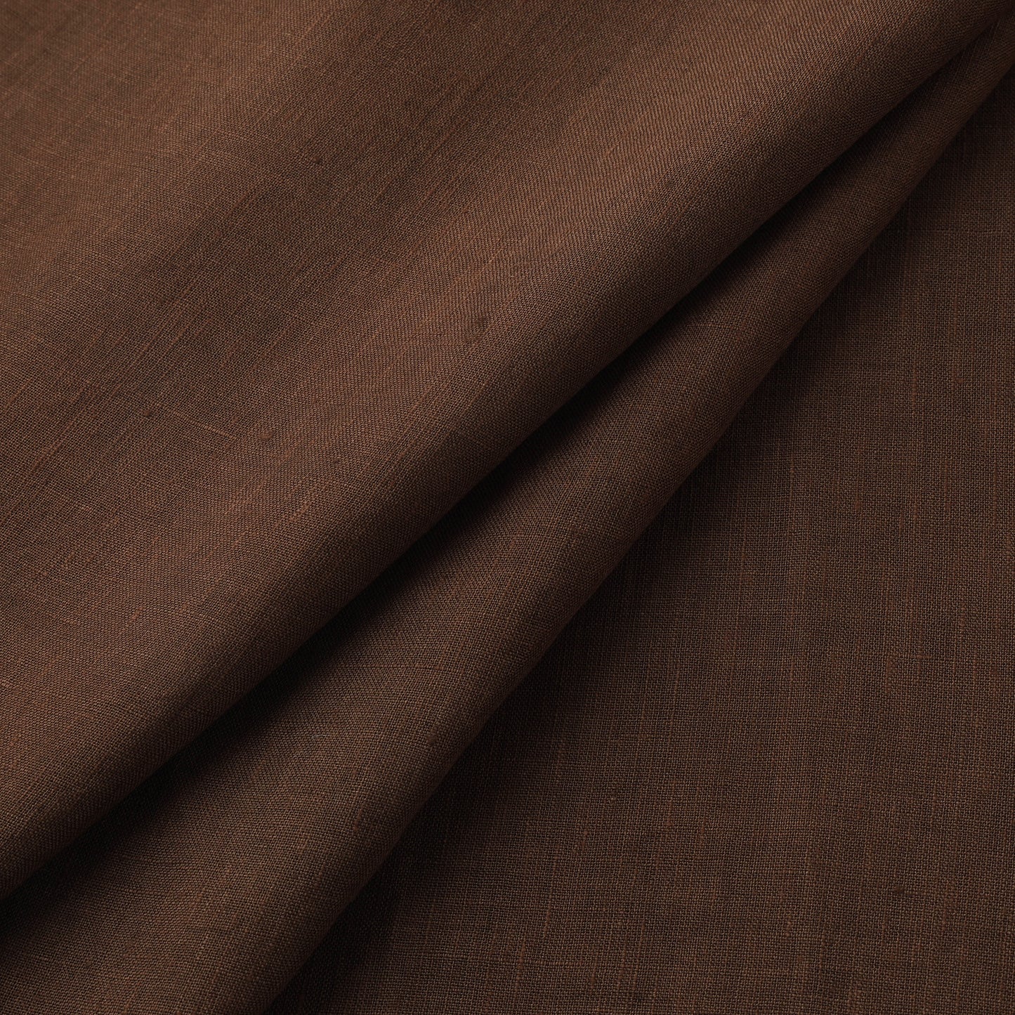Brown - Handloom Pure Linen Bhagalpuri Fabric 02