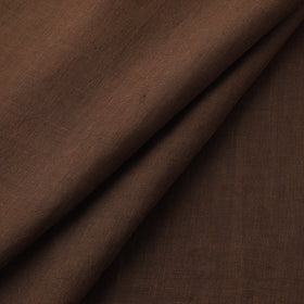 Brown - Handloom Pure Linen Bhagalpuri Fabric 02