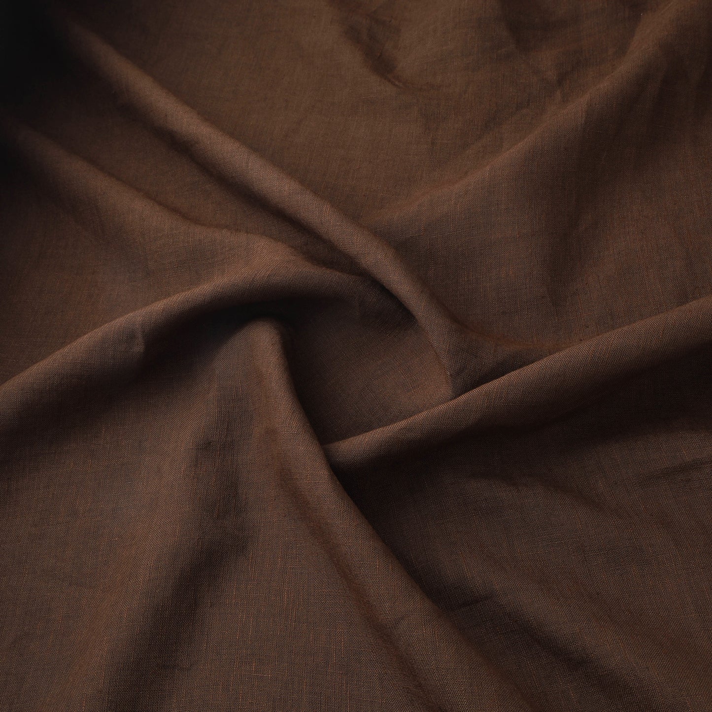 Brown - Handloom Pure Linen Bhagalpuri Fabric 02