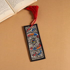 Madhubani handpainted bookmark with tassel 20 - handcrafted
