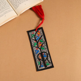 Madhubani handpainted bookmark with tassel 21 - handcrafted