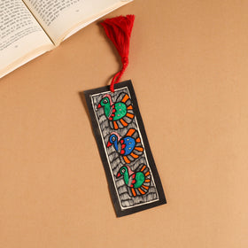 Madhubani handpainted bookmark with tassel 25 - handcrafted