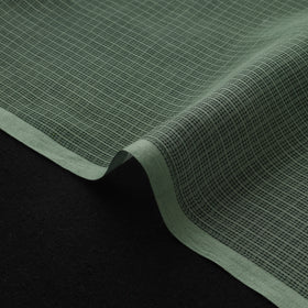 Green - Plain Kota Doria Cotton Fabric 01