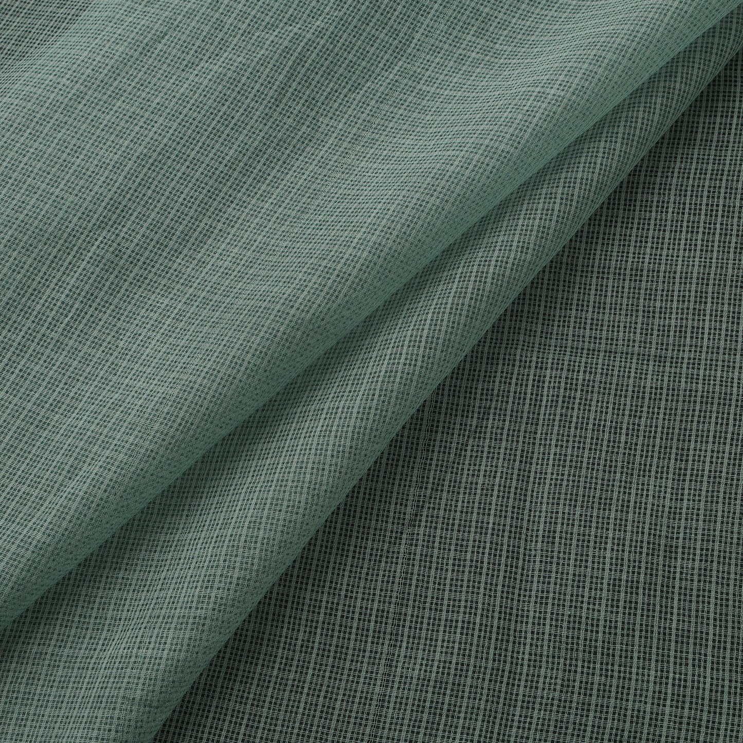 Green - Plain Kota Doria Cotton Fabric 02