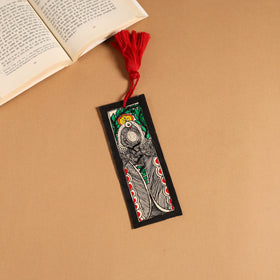 Madhubani handpainted bookmark with tassel 28 - handcrafted