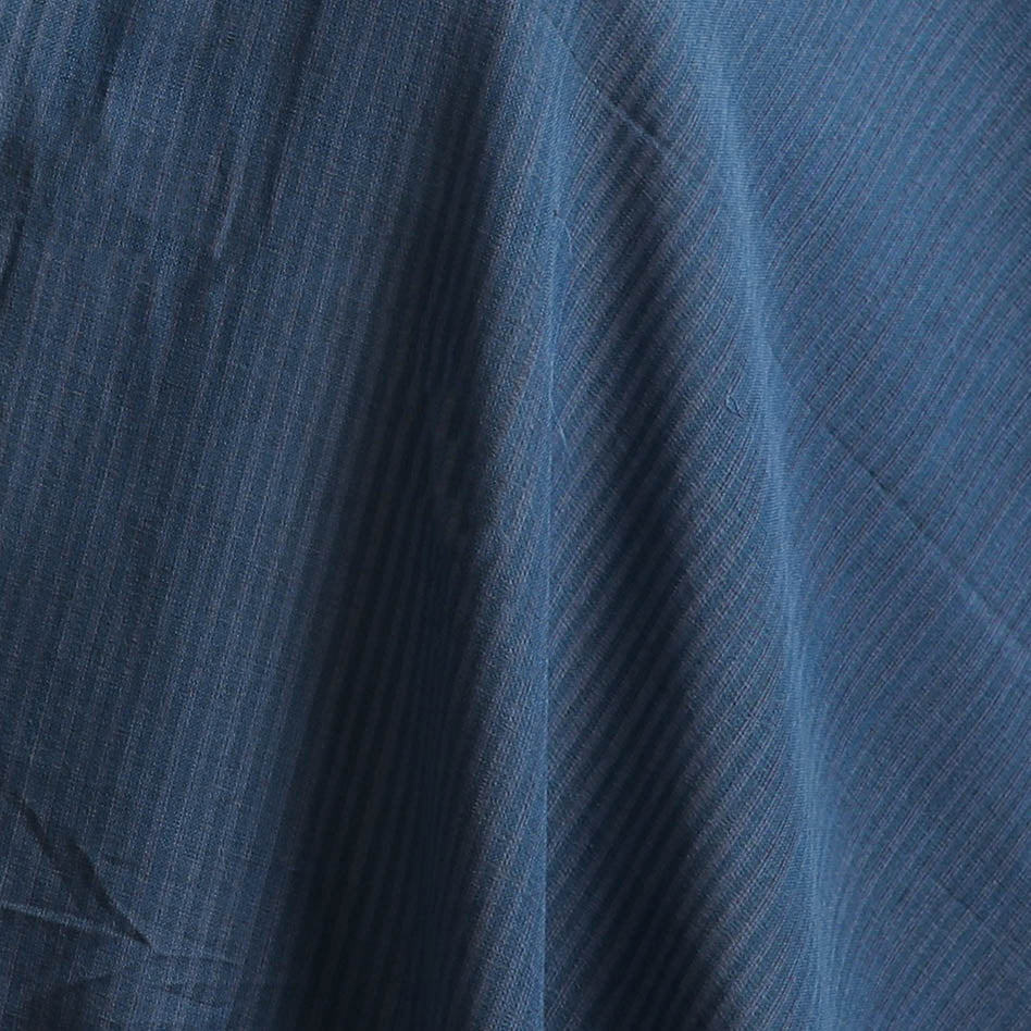 Blue - Prewashed Fine Cotton Handloom Plain Fabric 14