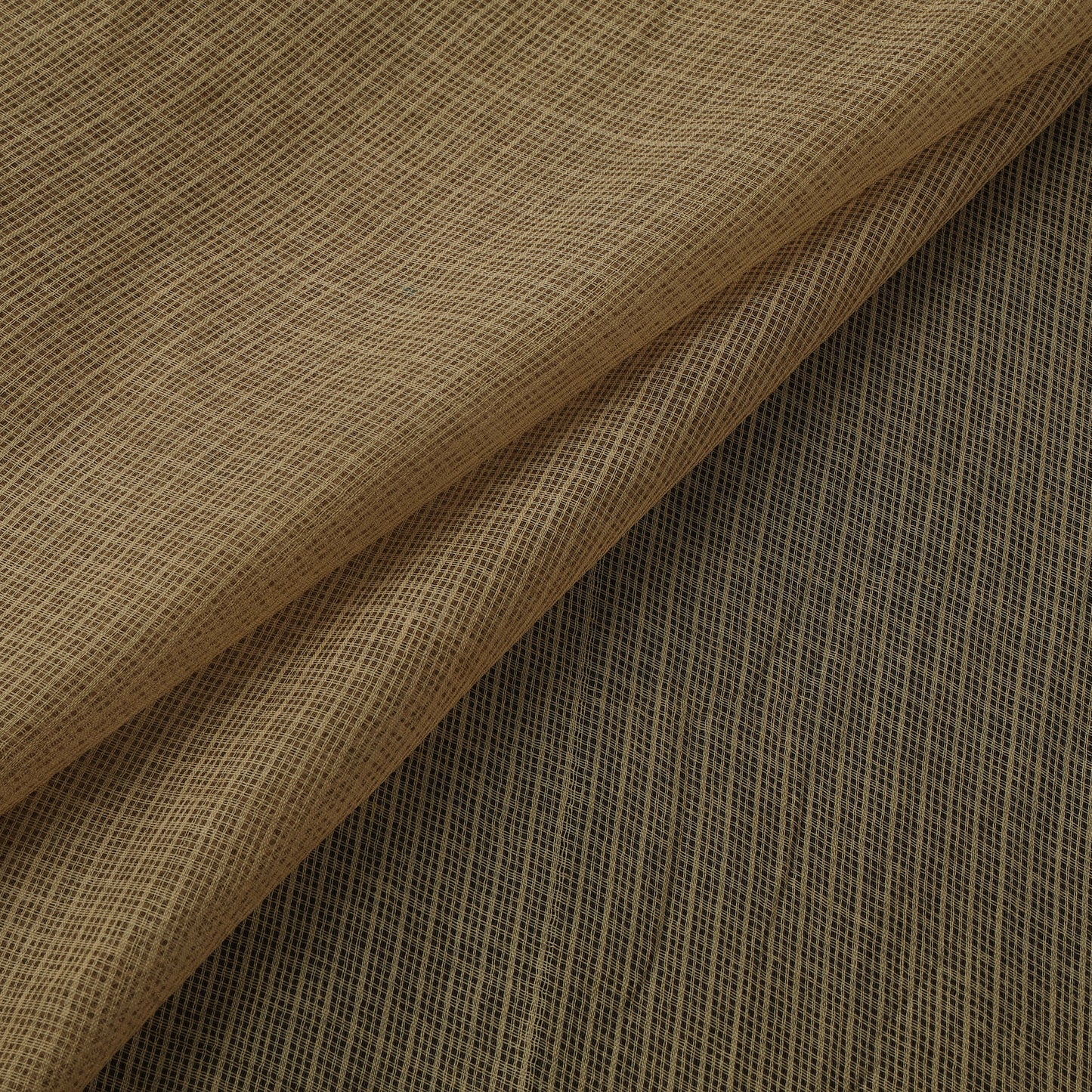 Brown - Plain Kota Doria Cotton Fabric 04