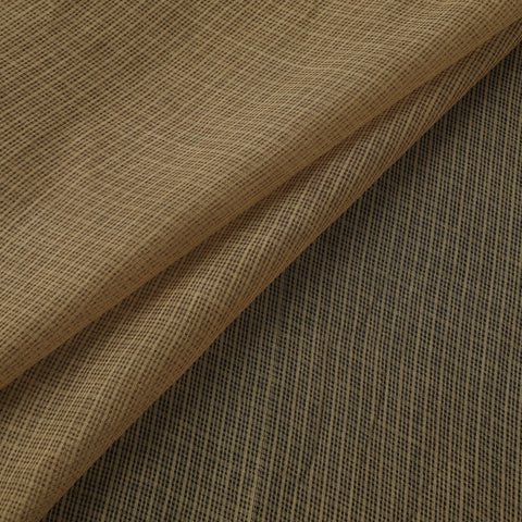 Brown - Plain Kota Doria Cotton Fabric 04