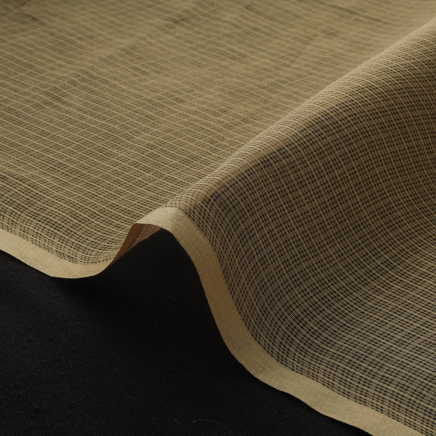 Brown - Plain Kota Doria Cotton Fabric 04