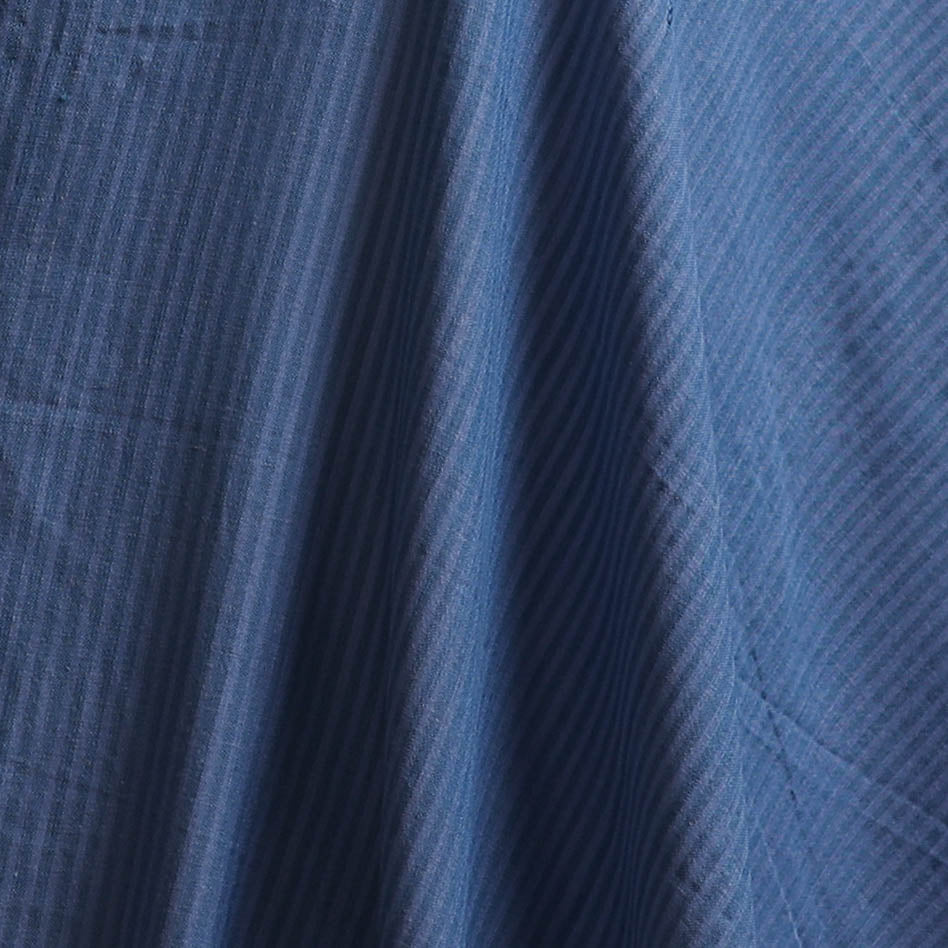 Blue - Prewashed Fine Cotton Handloom Plain Fabric 16