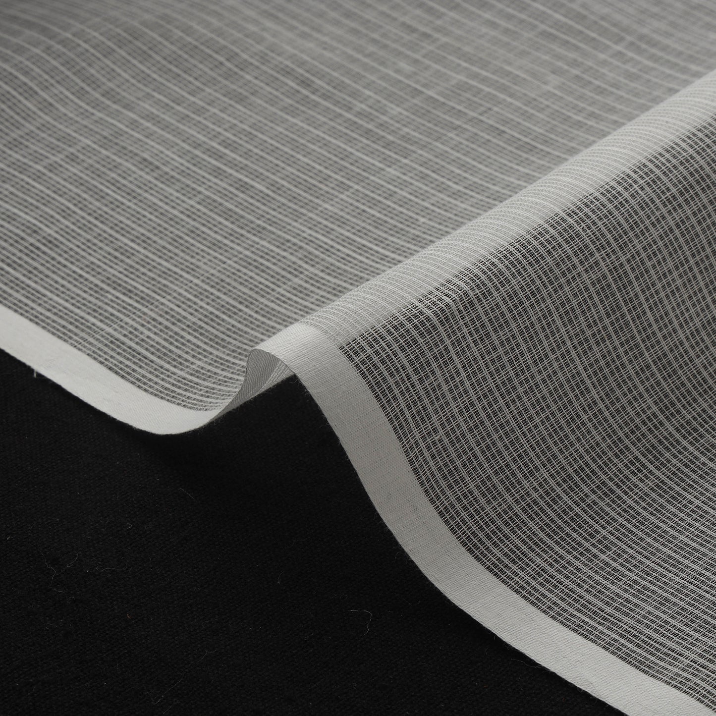 White - Plain Kota Doria Cotton Fabric 05