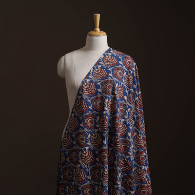 Blue - Kalamkari Printed Cotton Fabric 49