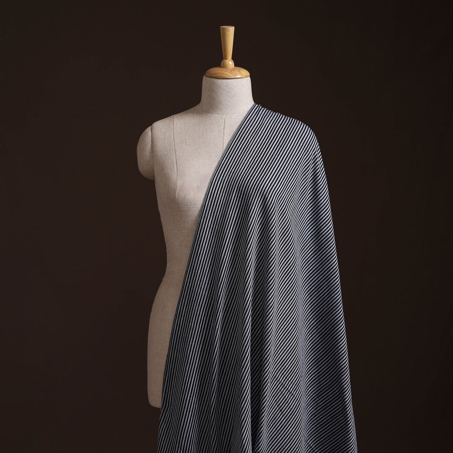 Grey - Prewashed Fine Cotton Handloom Plain Fabric 21