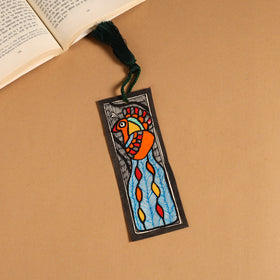 Madhubani handpainted bookmark with tassel 52 - handcrafted