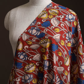 Red - Kalamkari Printed Cotton Fabric 48