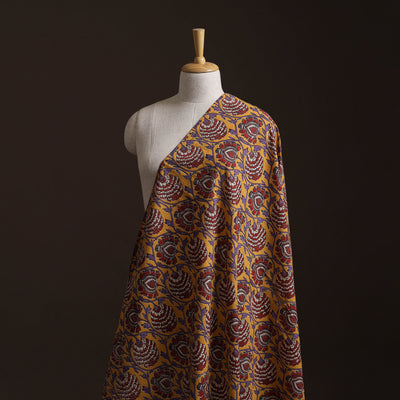 Yellow - Kalamkari Printed Cotton Fabric 47