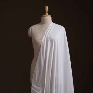 White - Prewashed Fine Cotton Handloom Plain Fabric 24