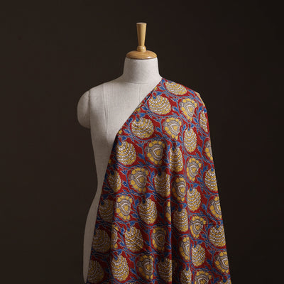 Red - Kalamkari Printed Cotton Fabric 45