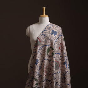 Beige - Kalamkari Printed Cotton Fabric 44