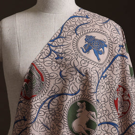 Beige - Kalamkari Printed Cotton Fabric 44