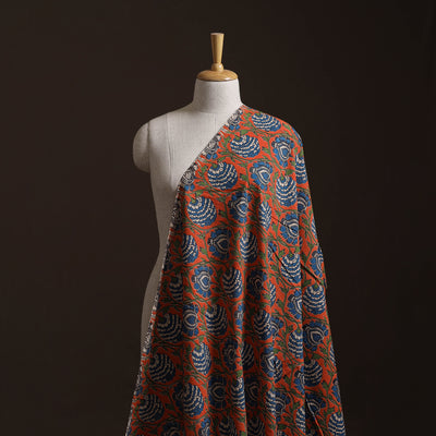 Orange - Kalamkari Printed Cotton Fabric 43