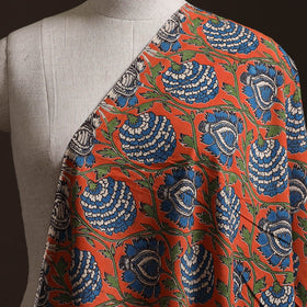 Orange - Kalamkari Printed Cotton Fabric 43
