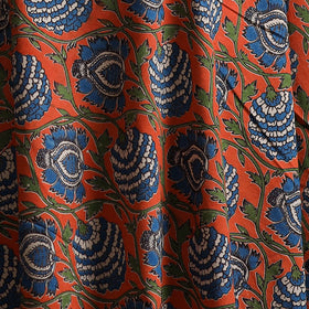 Orange - Kalamkari Printed Cotton Fabric 43