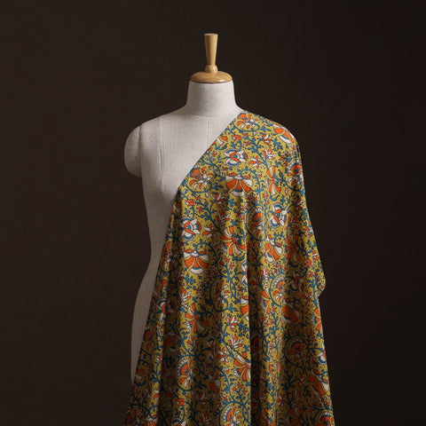Yellow - Kalamkari Printed Cotton Fabric 42