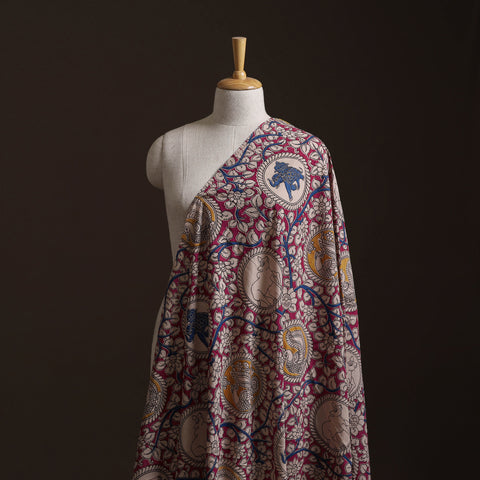 Pink - Kalamkari Printed Cotton Fabric 41