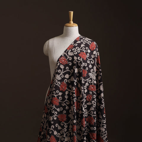 Black - Kalamkari Printed Cotton Fabric 40