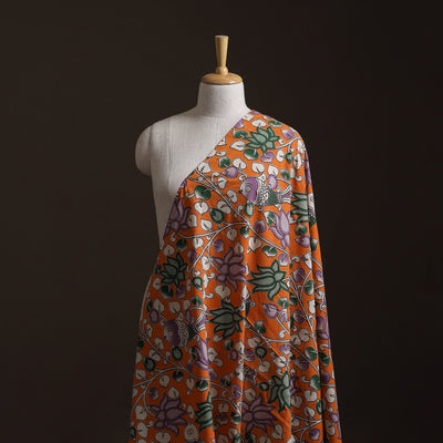 Orange - Kalamkari Printed Cotton Fabric 39
