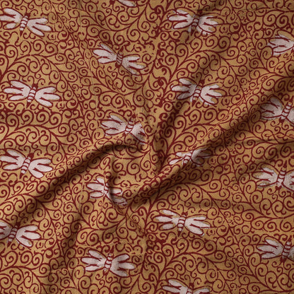 Brown - Bagru Block Printed Cotton Precut Fabric (0.9 meter)